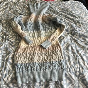 VENUS Blue, Pink and Cream Cowl Neck Dress